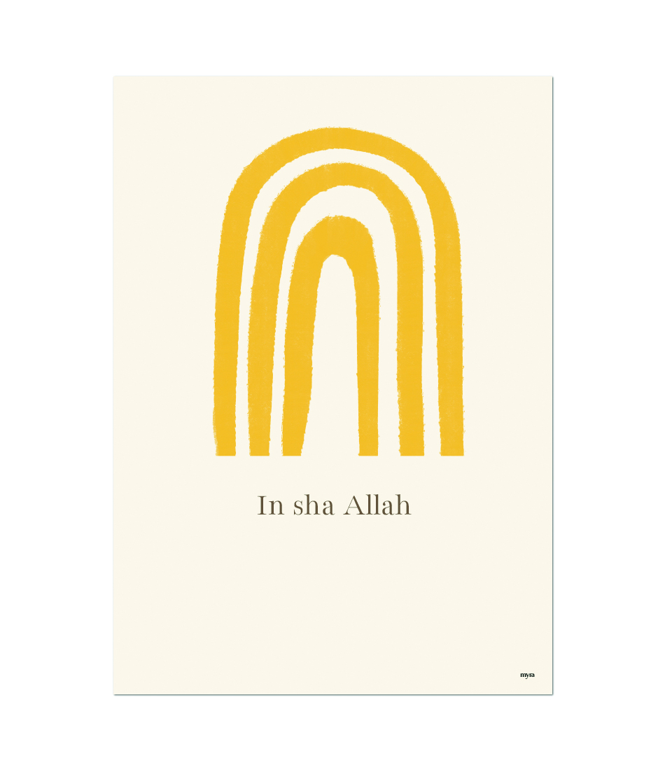 Inshallah Boho Illustration Kids Poster