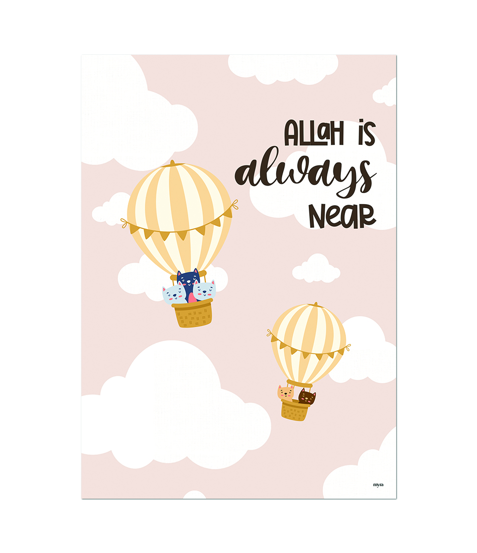 Allah is Always Near Kids Poster