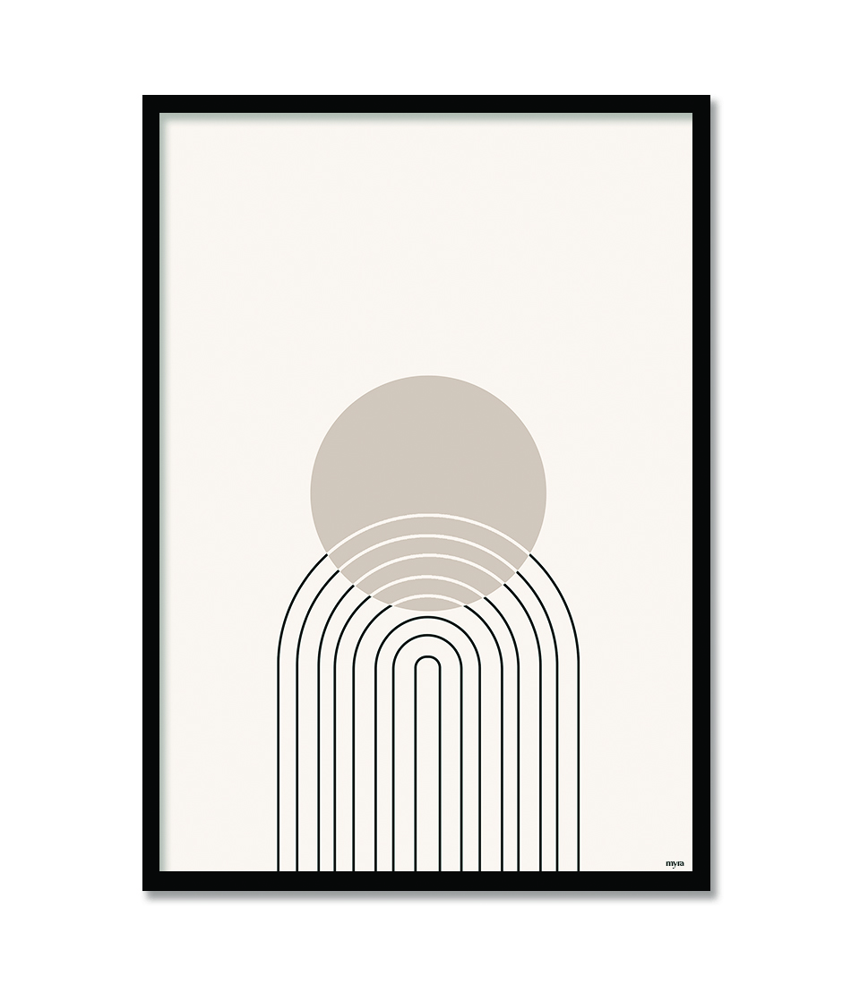 Rainbow Lines Overlapping Circle