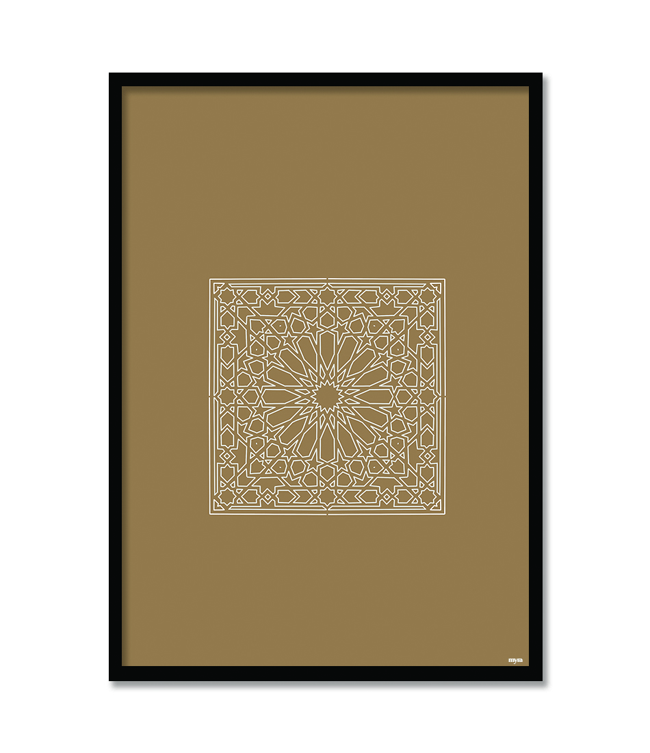 Squared Islamic Art Brown