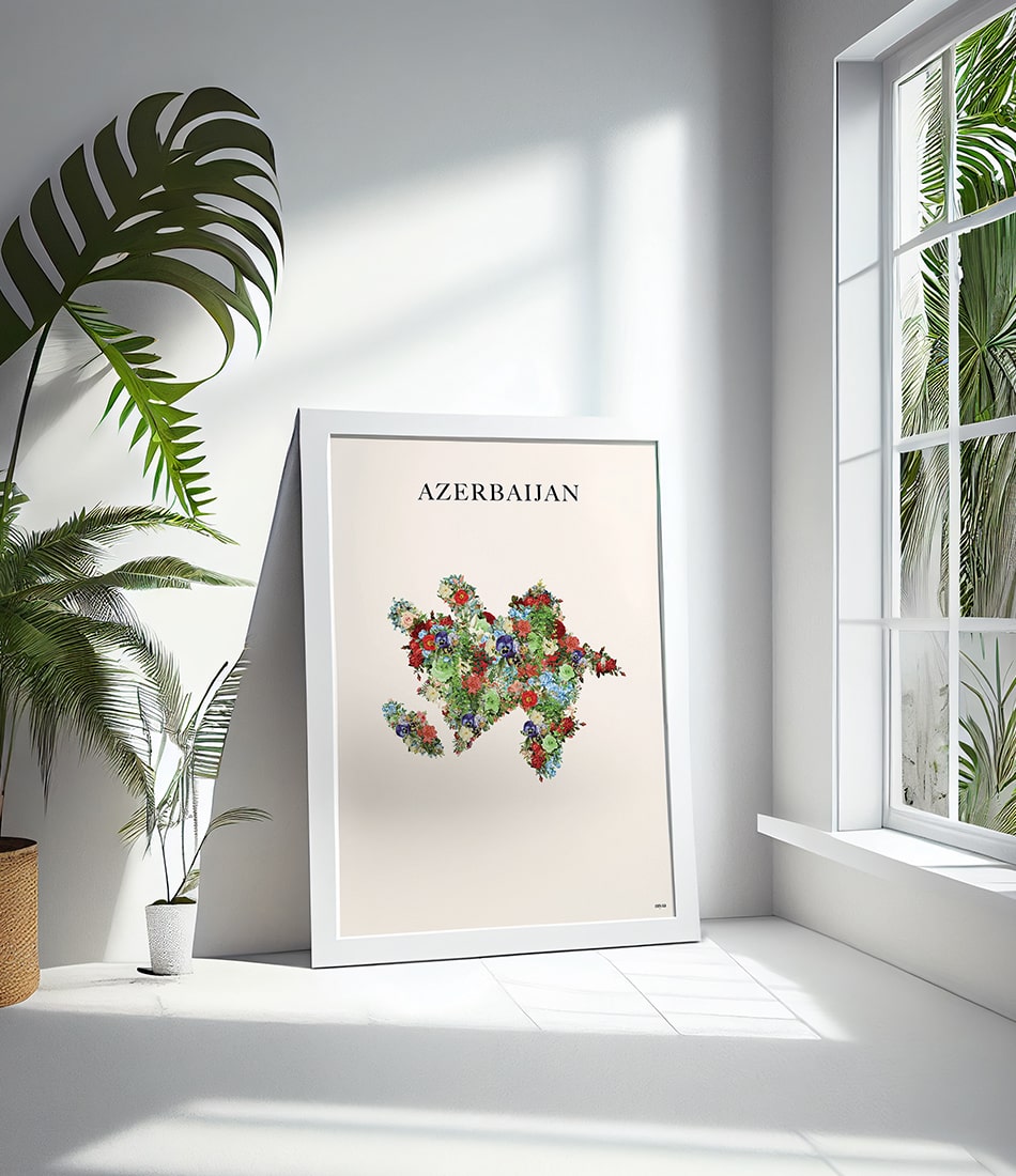 Azerbaijan Floral Map