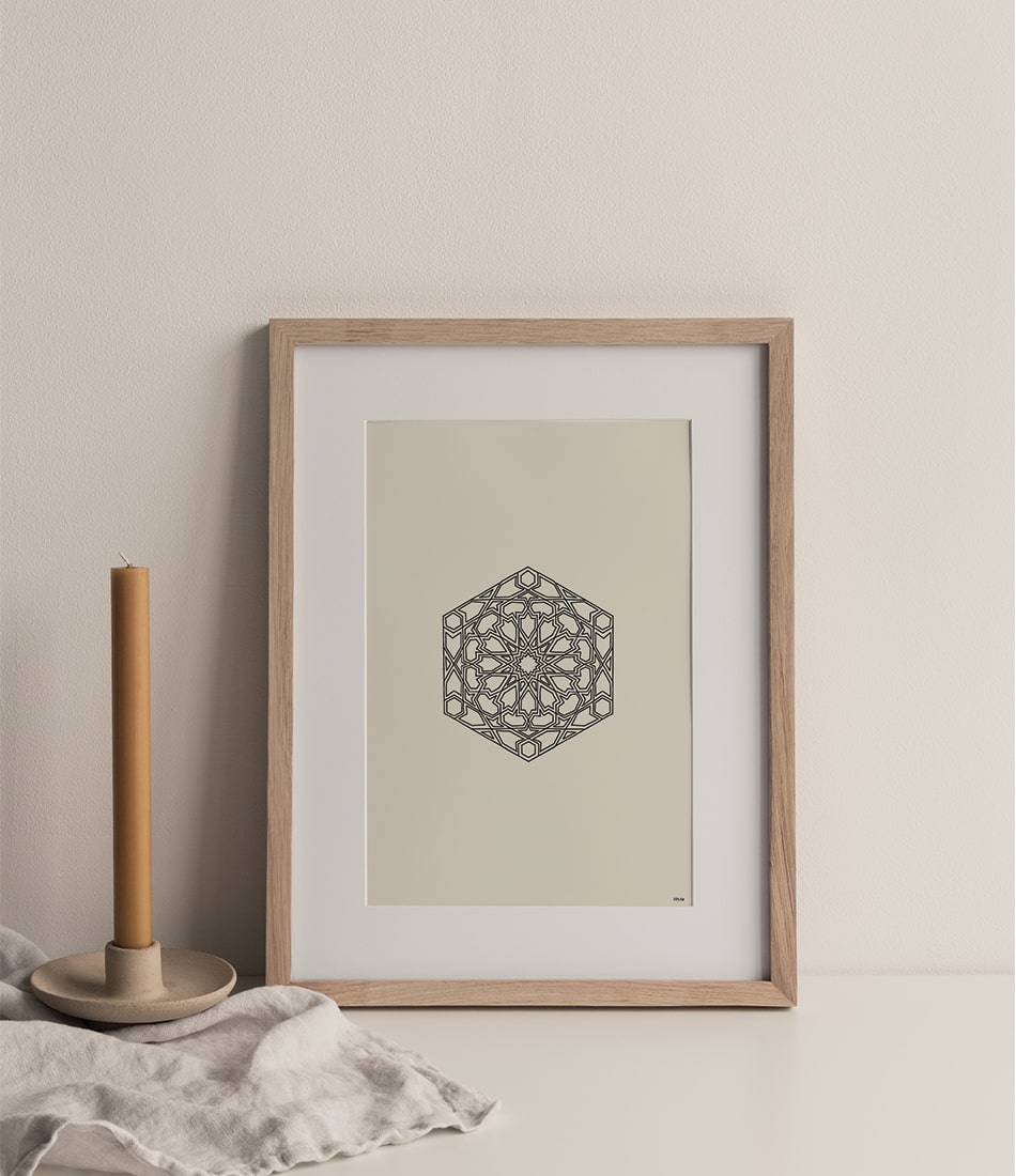 Geometrical Hexagon Beige
