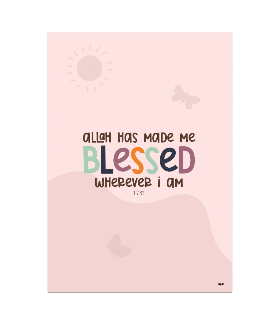 Allah Has Made Me Blessed Kids Poster