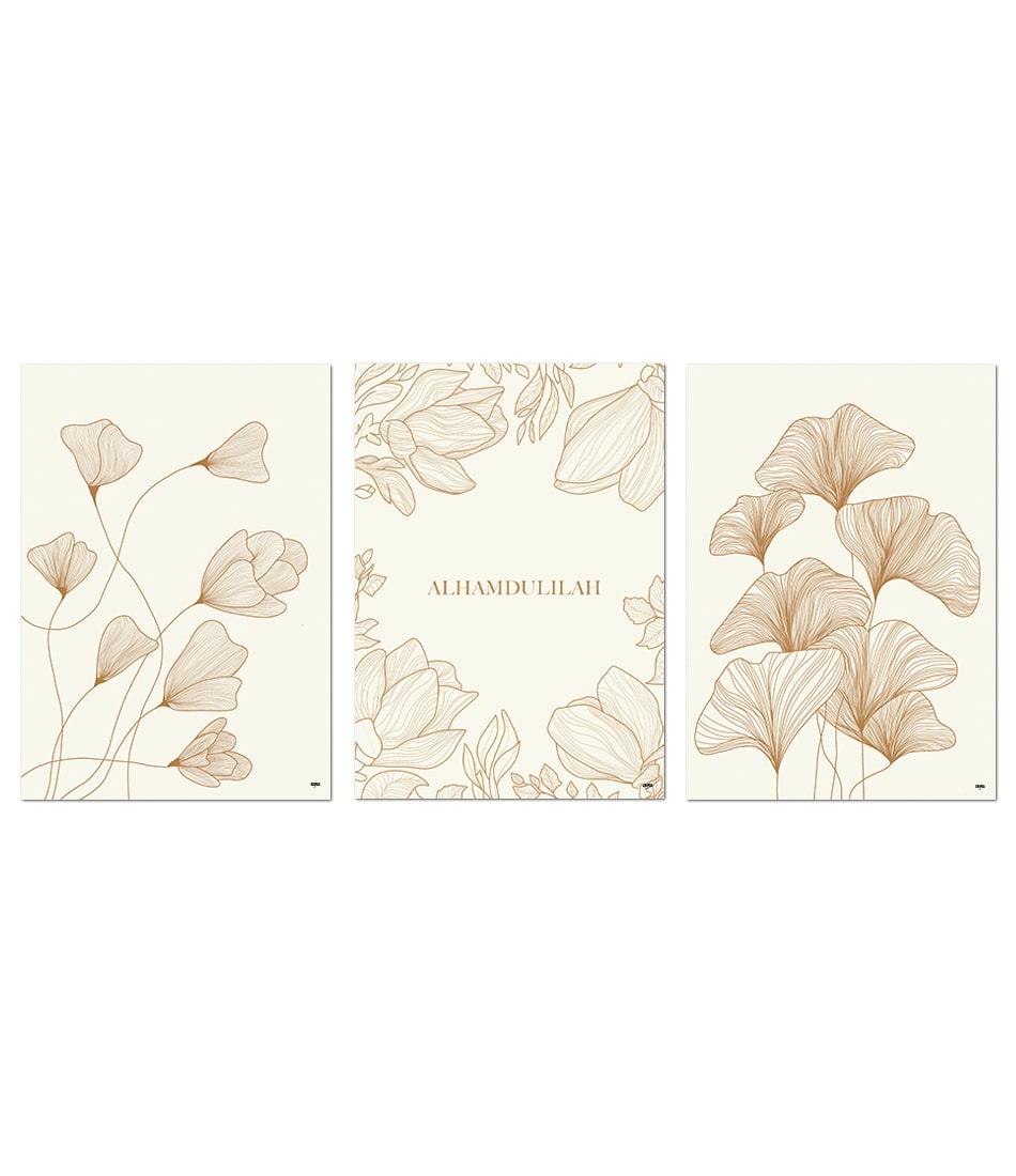 Floral Line Art Collection (Set x3) 