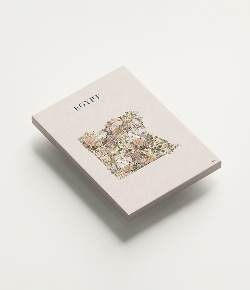 Egypt Floral Map Brown