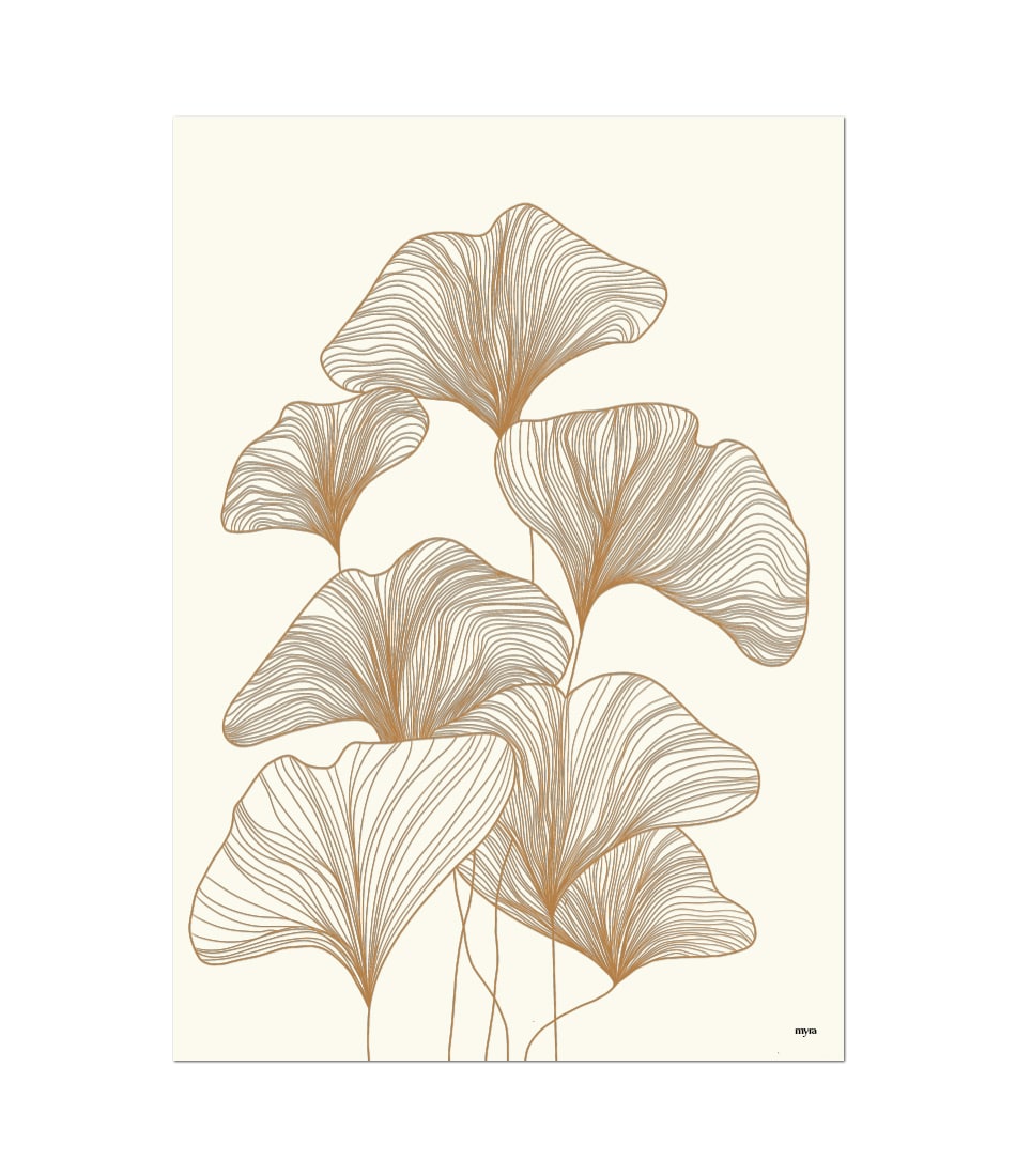 Floral Line Art Cream