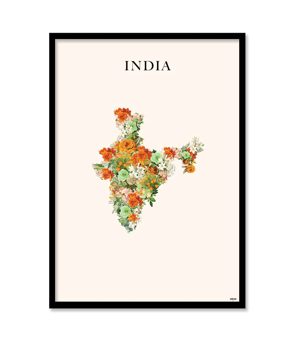 India Floral Map