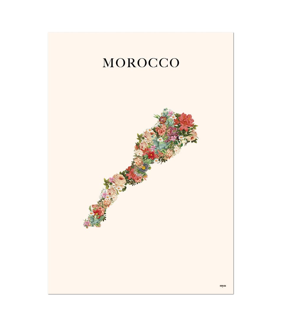 Morocco Floral Map