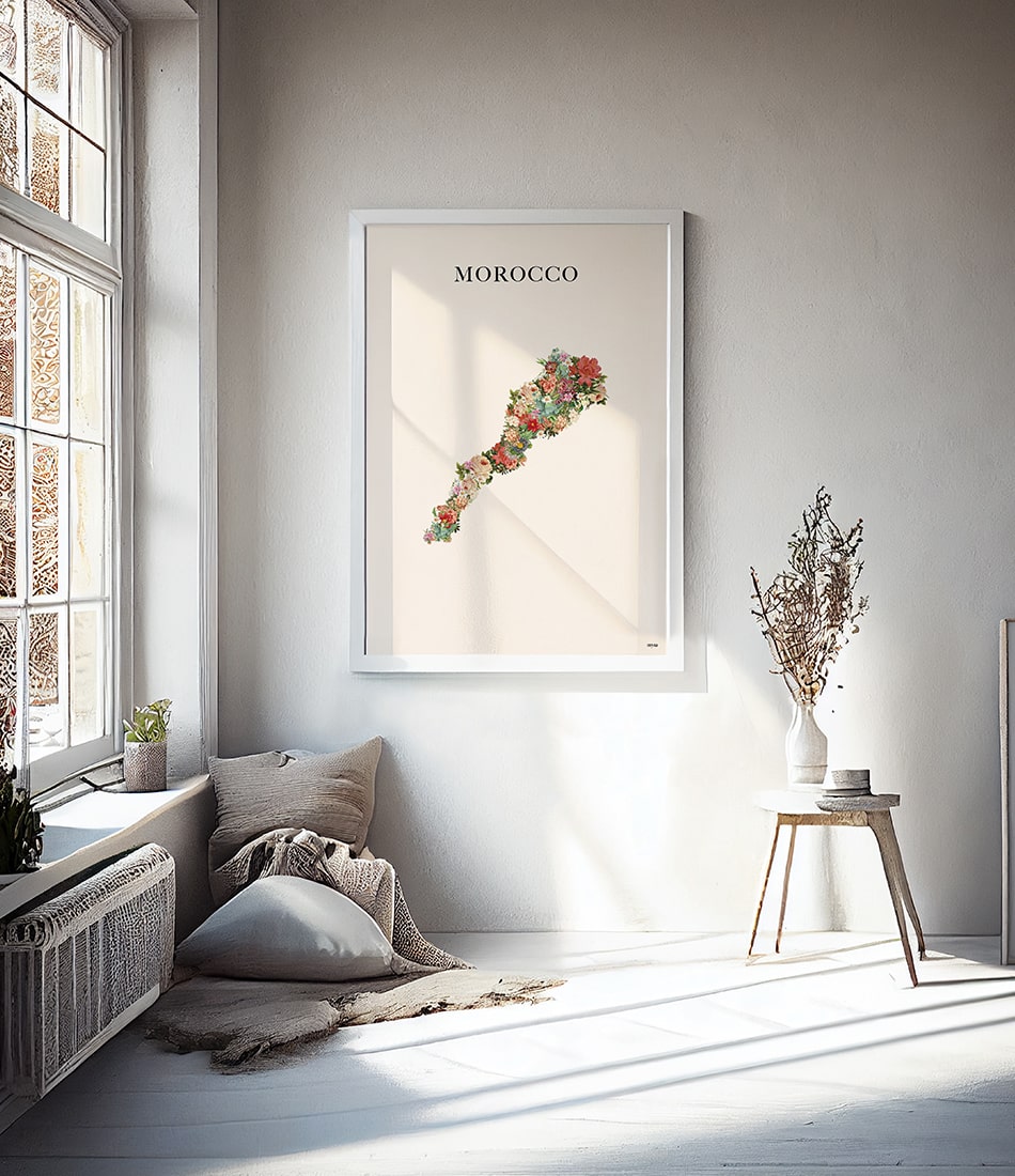 Morocco Floral Map
