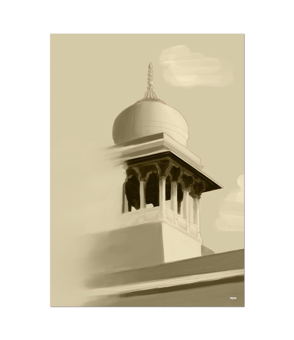 Mosque Acrylic Painting