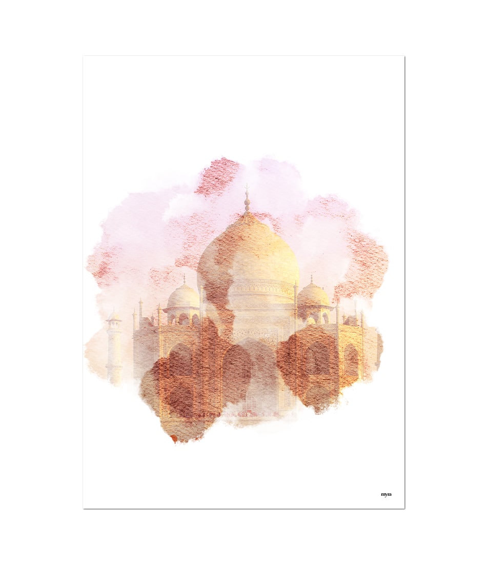 India Mosque Watercolour