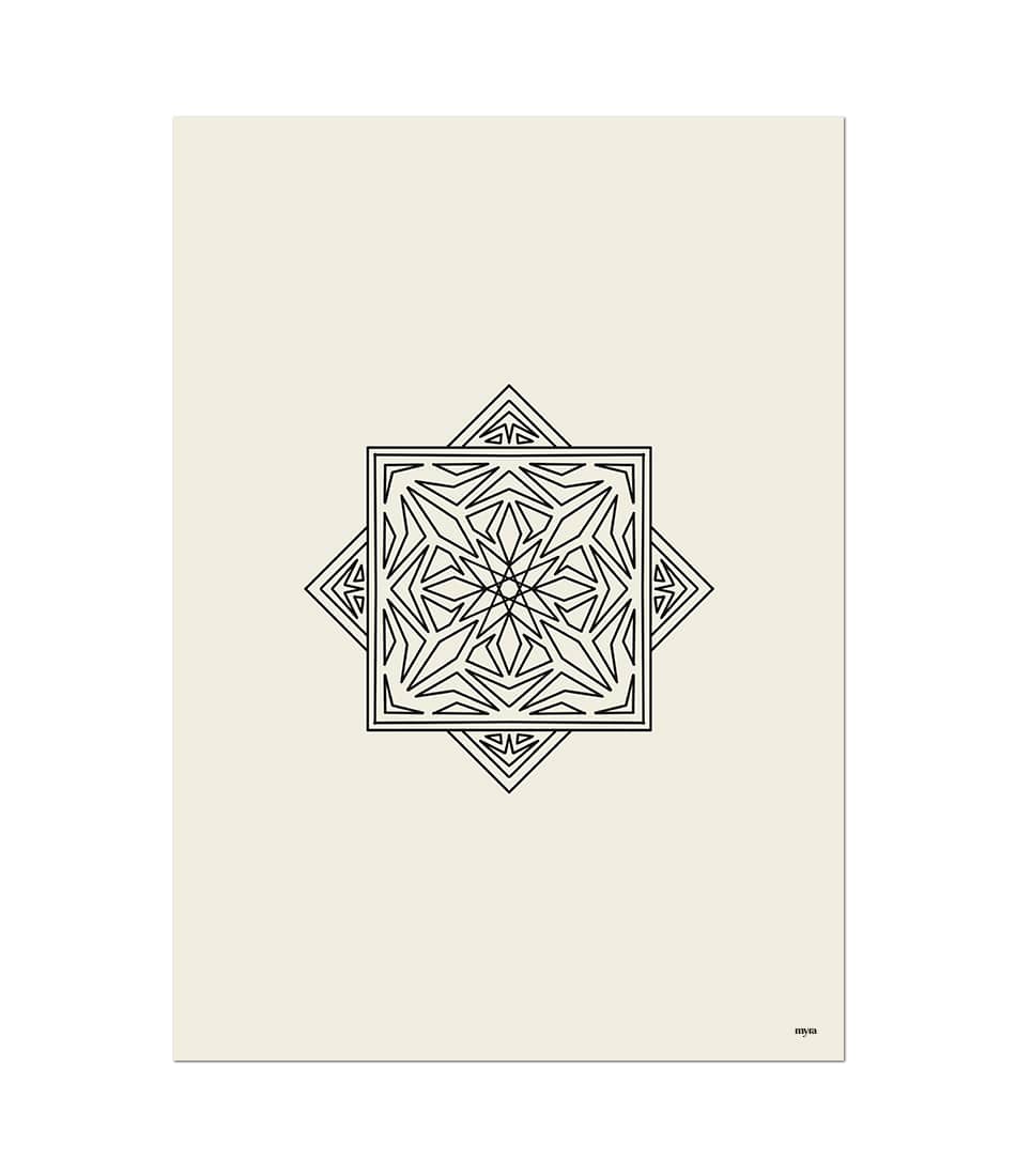 Geometrical Simple Diamond Beige