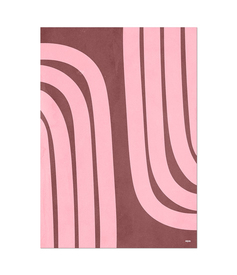 Pink and Brown Abstract Lines