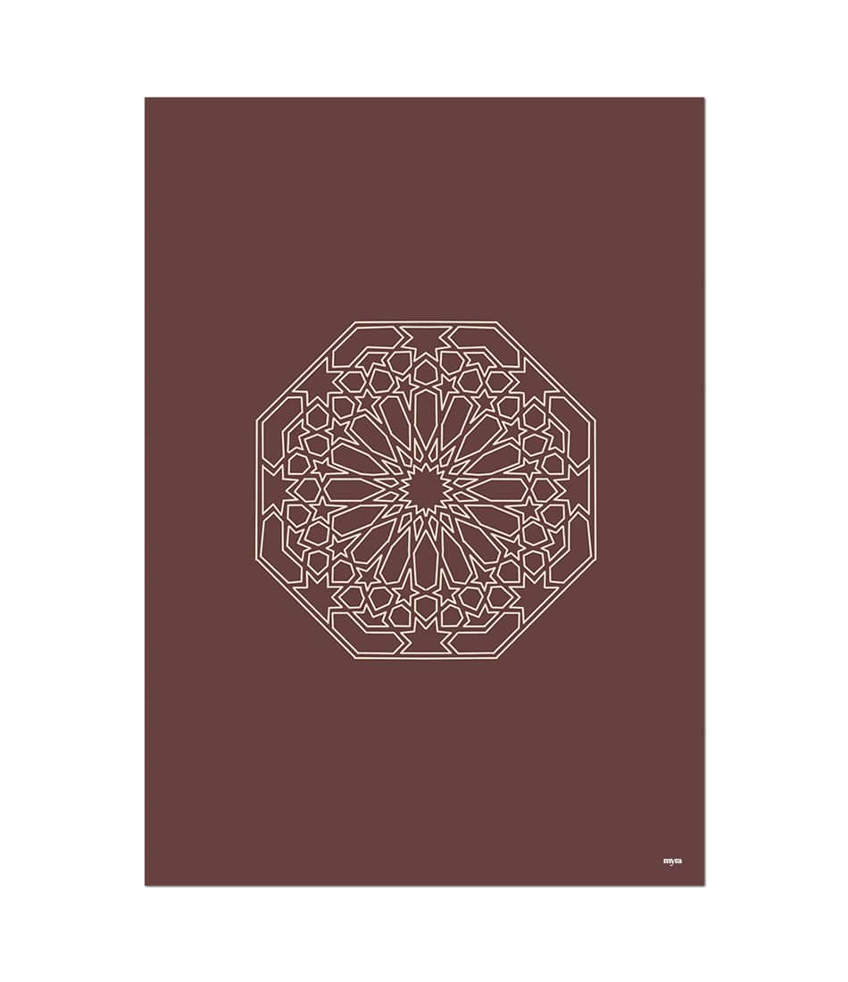 Geometrical Octagon Brown