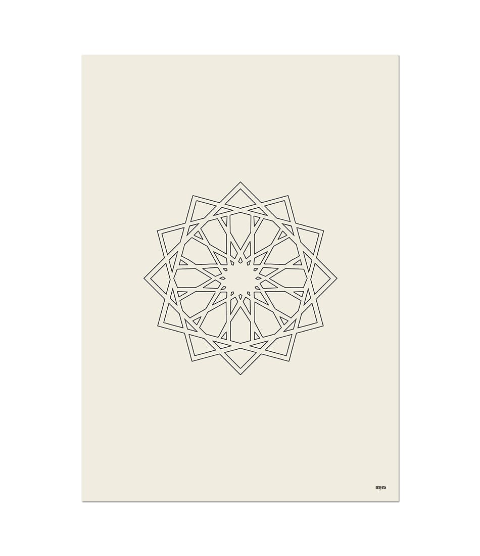 Minimal Geometrical Star Beige