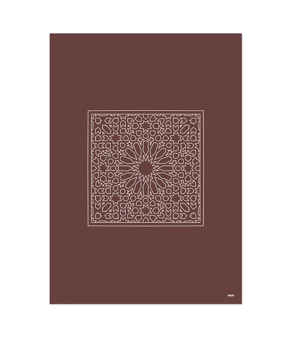 Geometrical Simple Square Brown