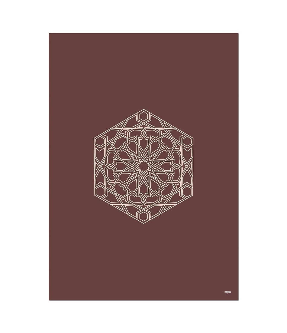 Geometrical Hexagon Brown