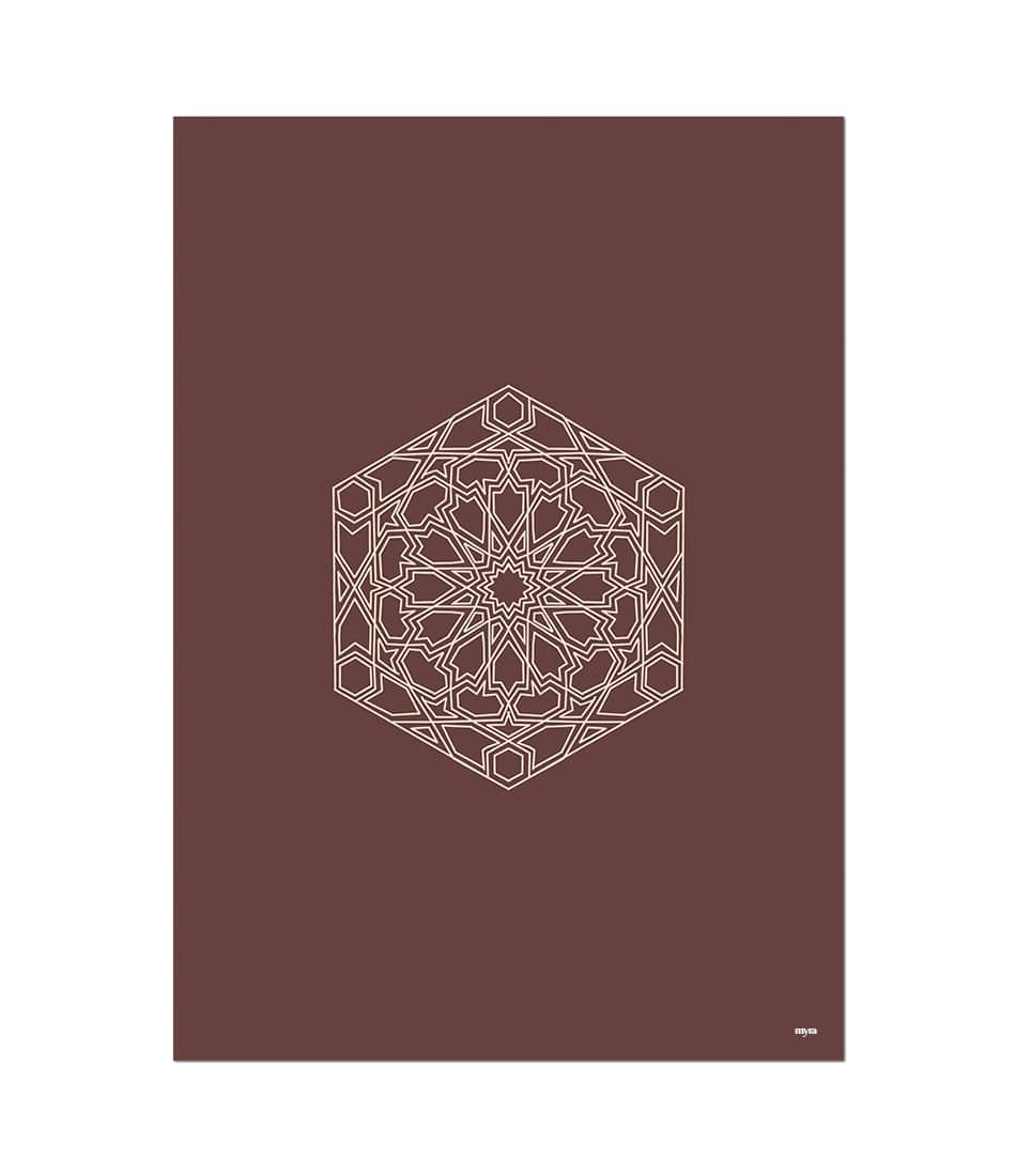Geometrical Hexagon Brown