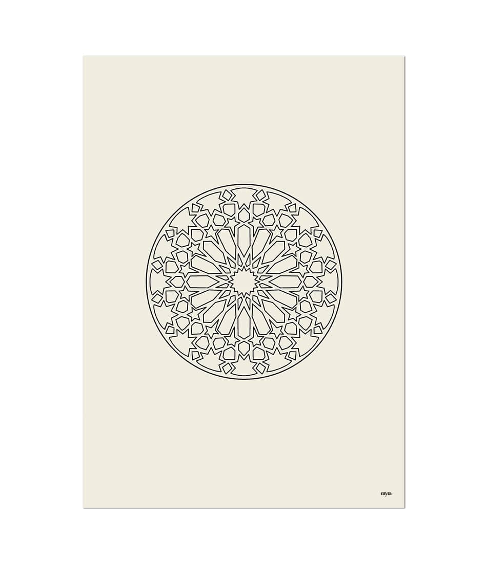 Geometrical Circle Beige