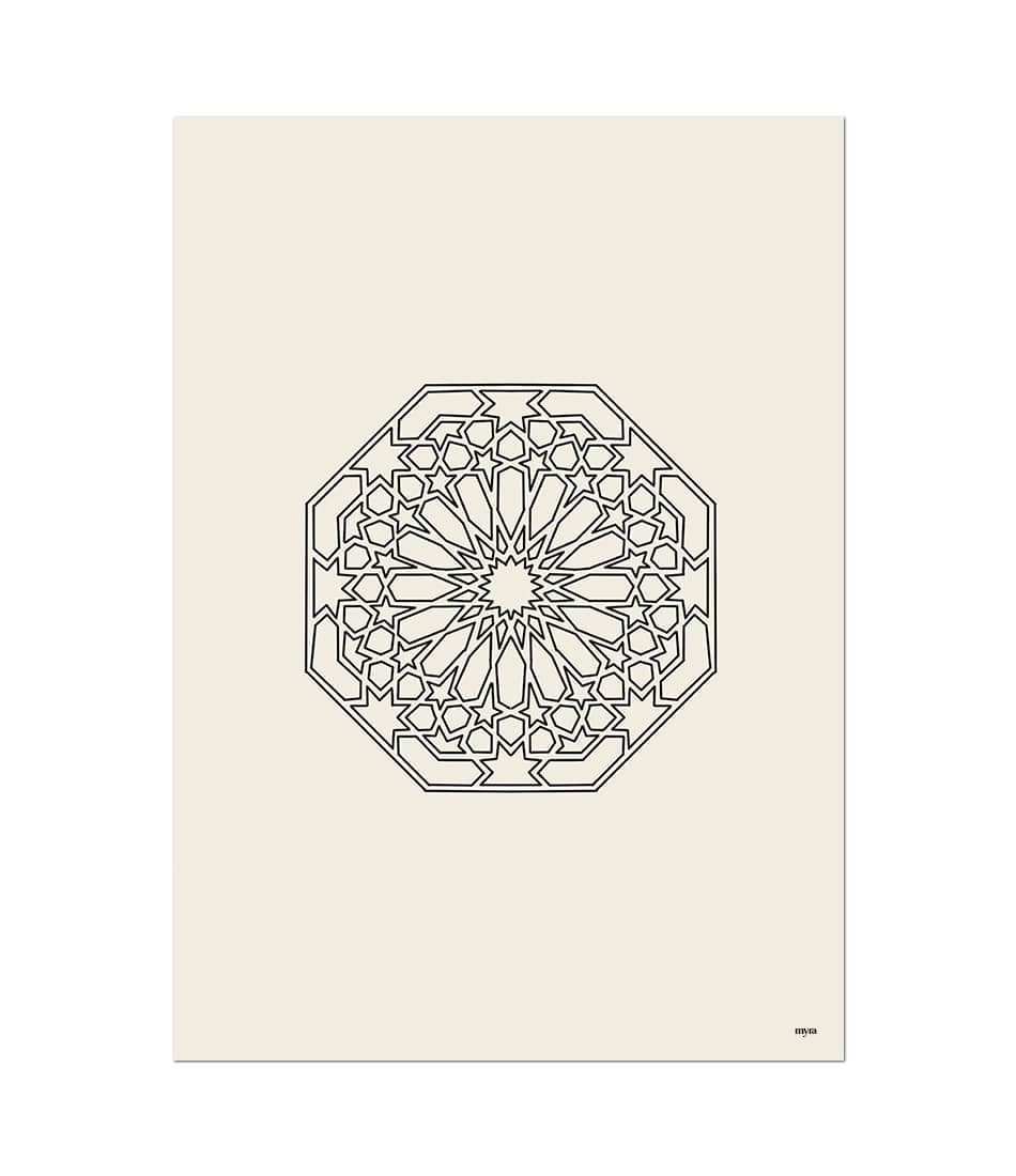 Geometrical Octagon Beige
