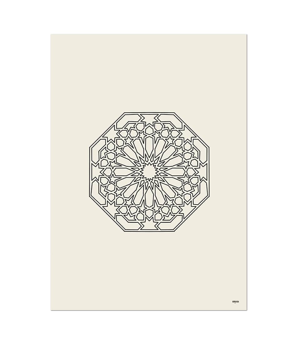 Geometrical Octagon Beige