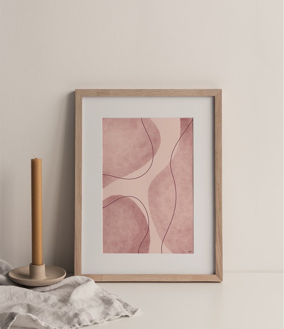 Pink Watercolour Abstract Circles