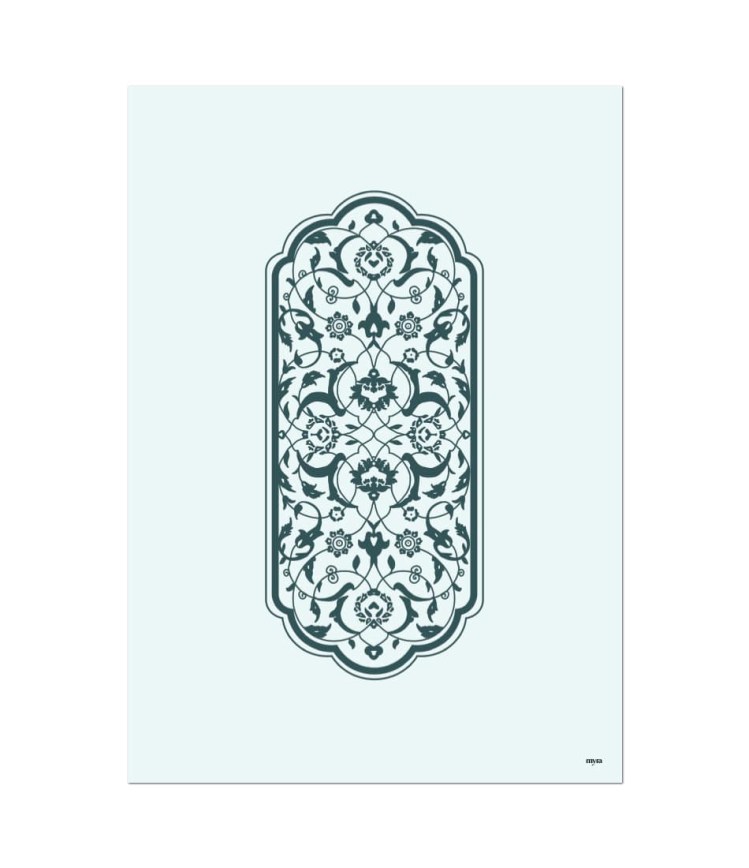 blue-geometrical-floral-flower-shape