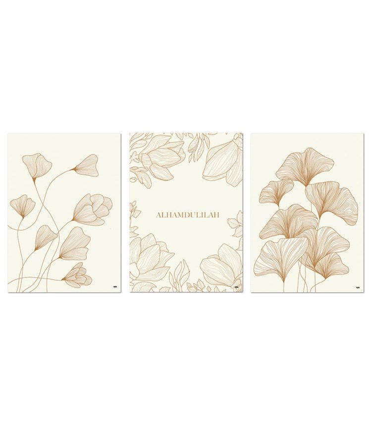 cream-floral-line-art-set