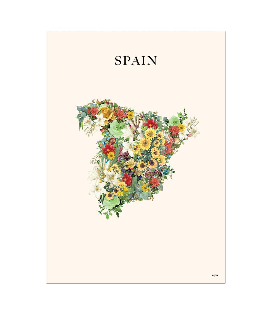 Spain Floral Map