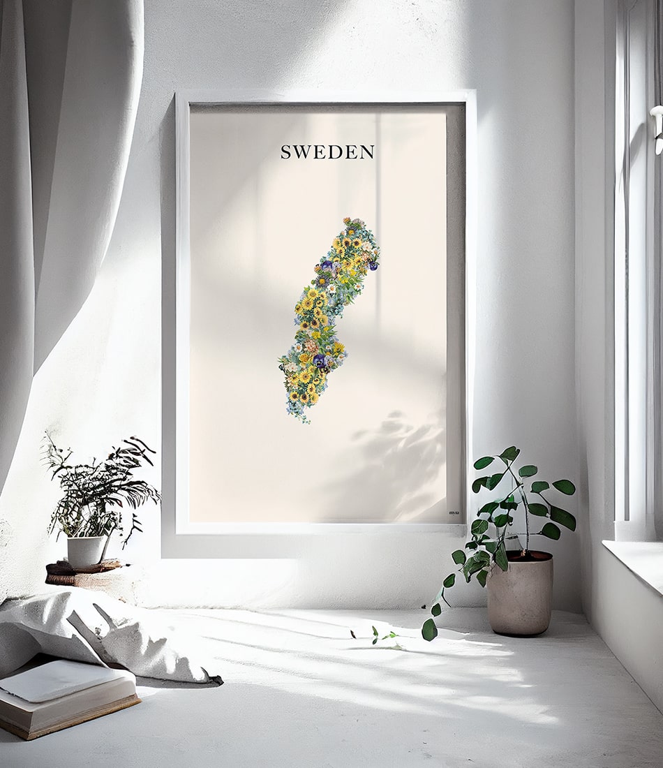 Sweden Floral Map