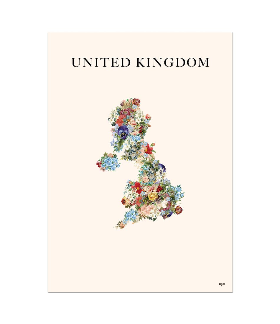 United Kingdom Floral Map